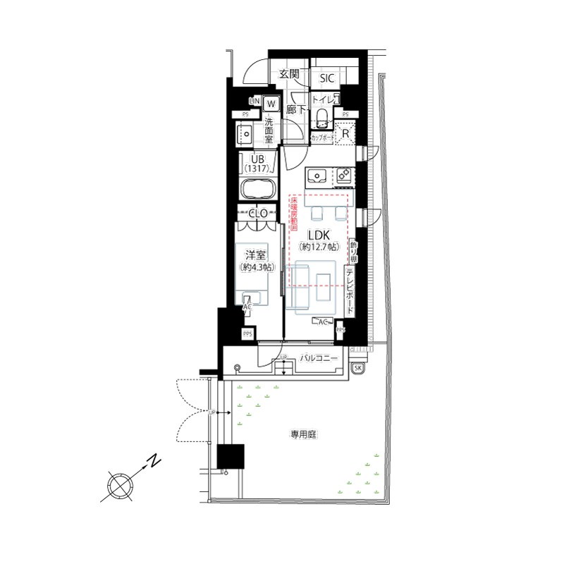ピアース渋谷本町レジデンス 間取図・土地図