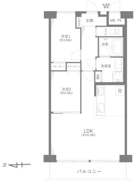 ハイラーク大島 間取図・土地図