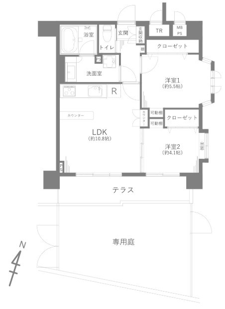 ミオカステーロ目黒都立大 間取図・土地図