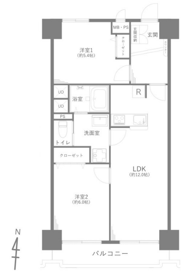 カーサ中村 間取図・土地図