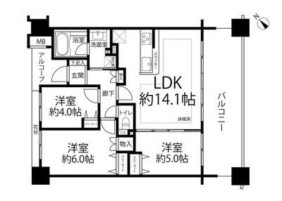 グランバース溝の口 間取図・土地図