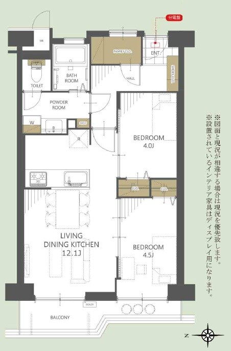 富士見台マンション 間取図・土地図