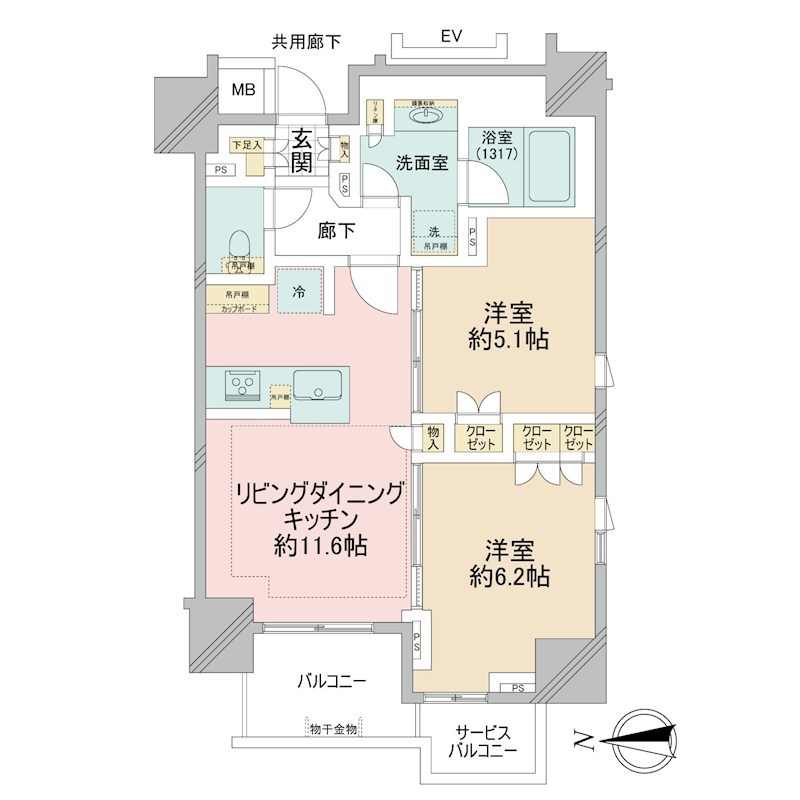 ブリリア上野プレイス 間取図・土地図
