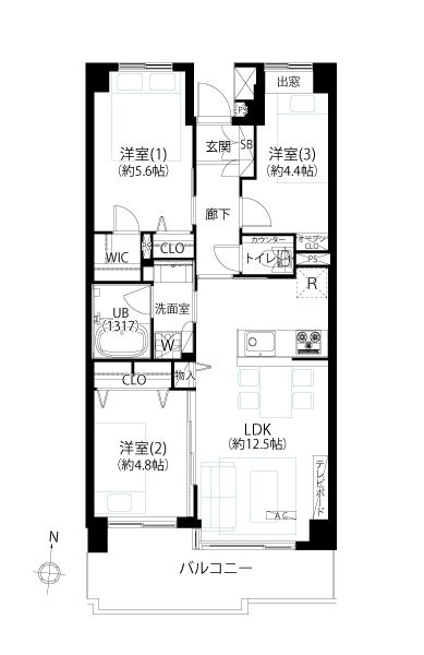 アーバンハイツ巣鴨Ｂ棟 間取図・土地図