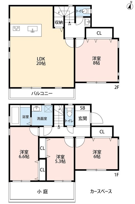 横浜市港北区綱島台中古戸建 間取図・土地図