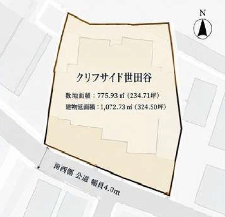クリフサイド世田谷 全体区画図