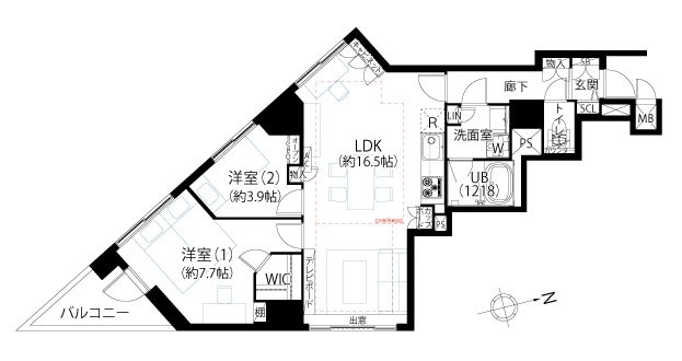ヴィア・シテラ新宿 間取図・土地図