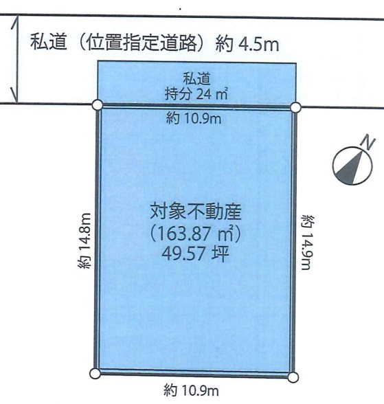 横須賀　売地　横須賀市森崎４丁目　北久里浜駅 間取図・土地図