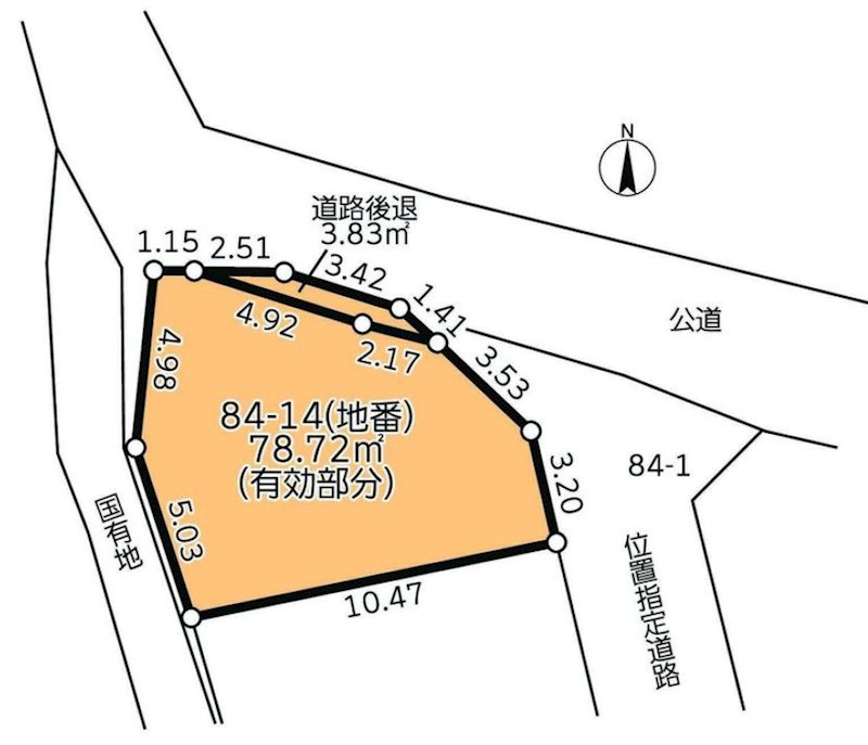 横須賀　売地　横須賀市長沢１丁目　京急長沢駅 間取図・土地図