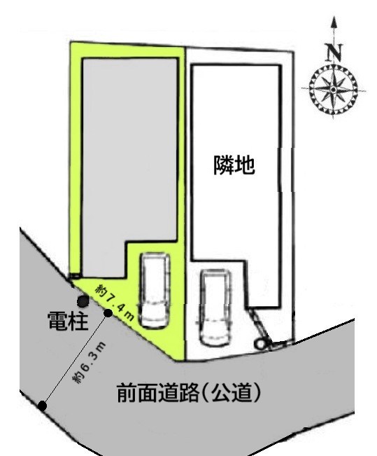 大岡1丁目　築浅中古戸建住宅 間取図・土地図