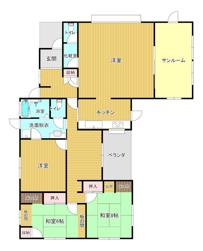 豊明前後 中古戸建 間取り図