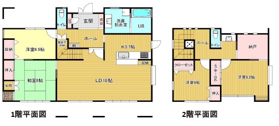 緒川植山　戸建 間取り図