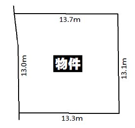 半月4丁目　土地 間取り図