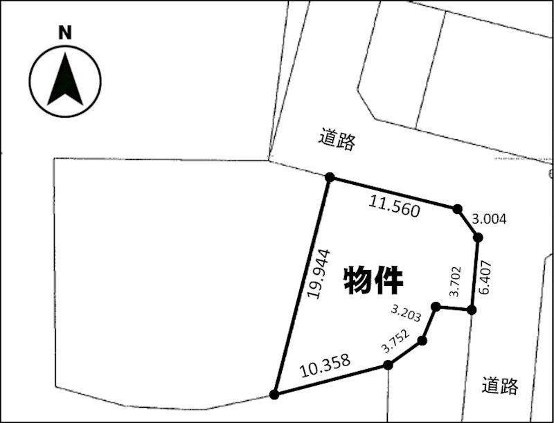 緒川天白　土地 間取り図