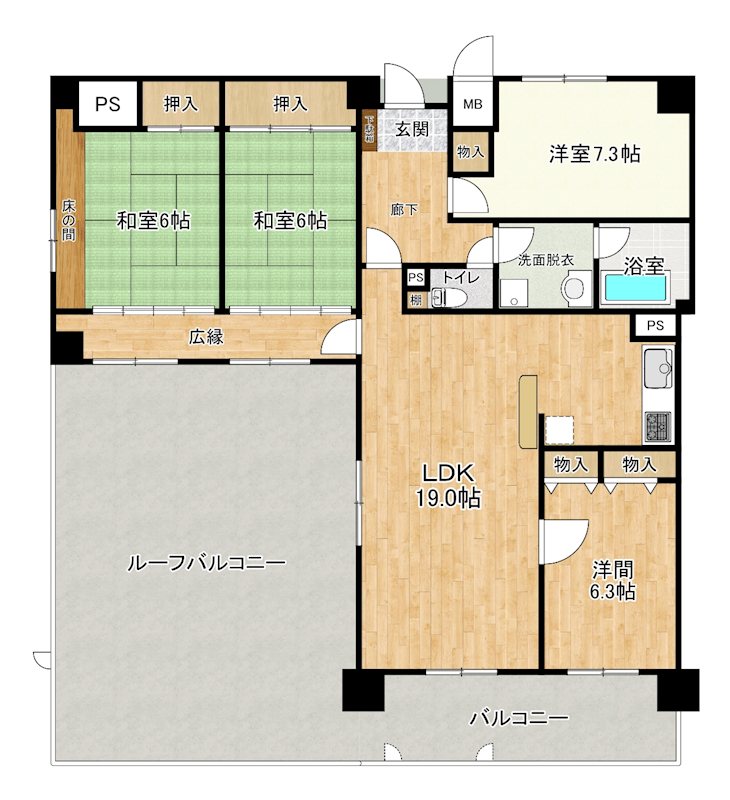 メイツ大府 801号室 間取り図