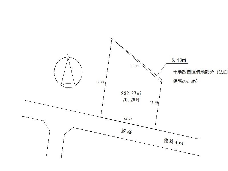 【ハシモトホーム】水沢川端売地 間取図・土地図