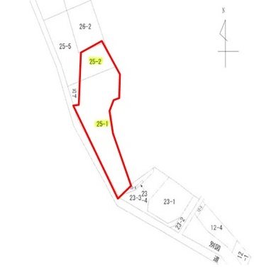秋田市下新城長岡字耳取　土地 間取図・土地図