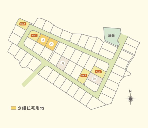 平川市本町分譲地⑧ 全体区画図