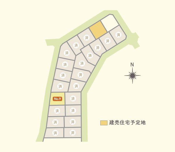【ハシモトホーム】　ハピアタウン向中野　区画№9 間取り図