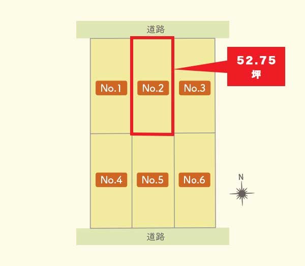 【建築条件付】八戸市新井田西1丁目（№2） 間取図・土地図