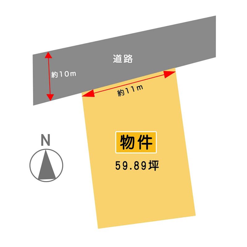 【建築条件付】八戸市売市字鴨ケ池_土地 全体区画図