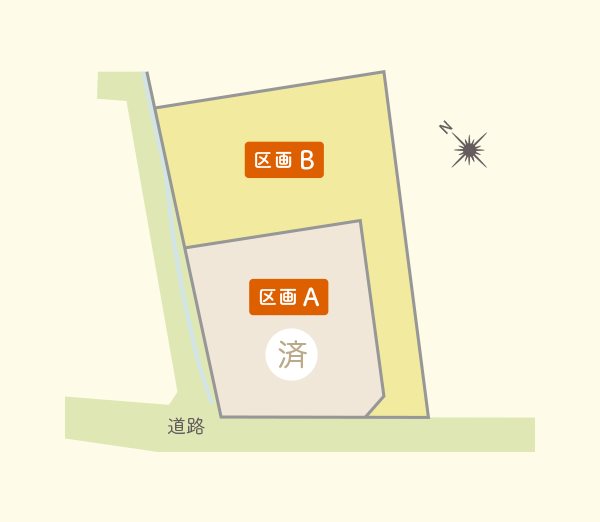【ハシモトホーム売地】大野山下Ｂ区画 間取り図