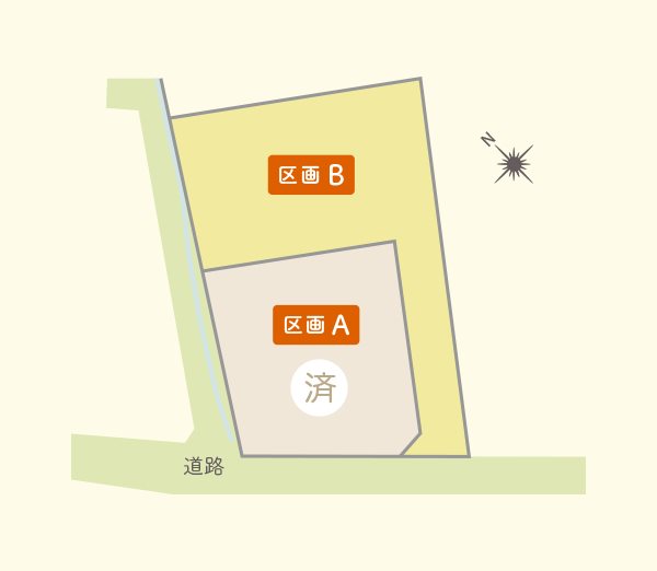 【ハシモトホーム売地】大野山下Ｂ区画 区画図