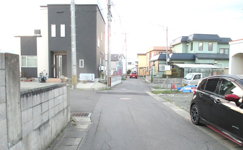 【ハシモトホーム売地】大野山下Ｂ区画 現地写真（前面道路含む現地写真）