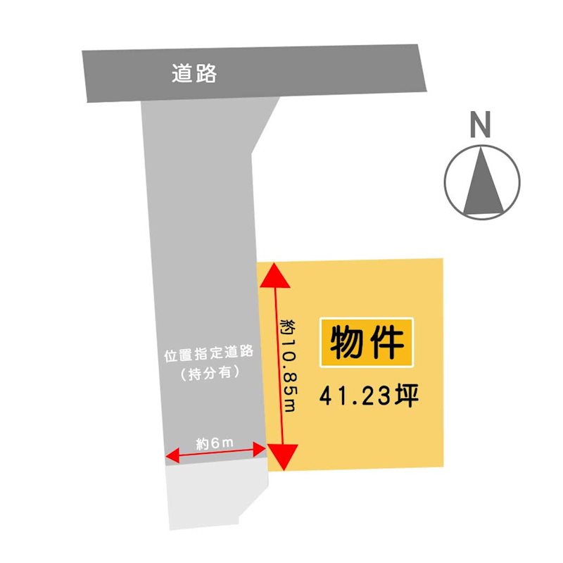 【建築条件付】八戸市内丸3丁目_土地 間取図・土地図