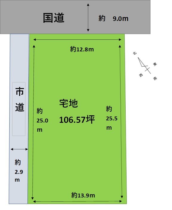 碇ヶ関売地 区画図