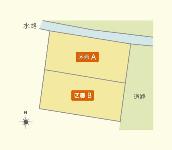 【ハシモトホーム売地】金沢四丁目Ａ 間取図・土地図
