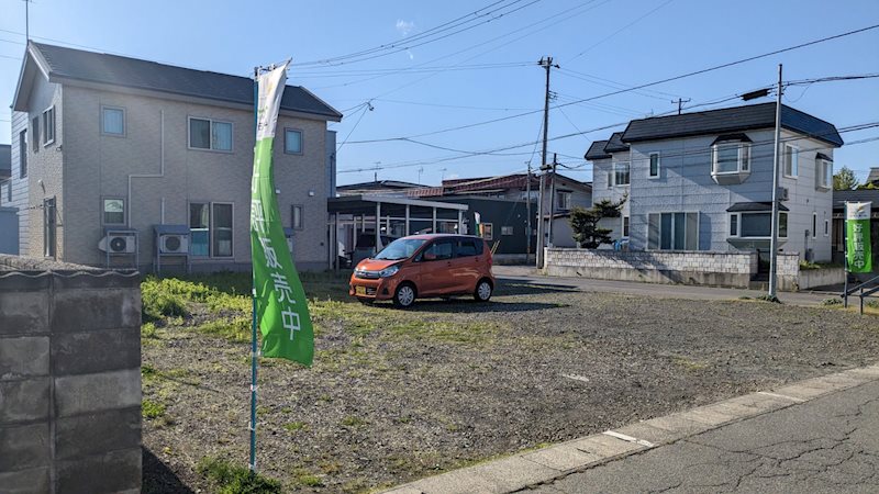 【ハシモトホーム売地】金沢四丁目Ｂ 現地写真（前面道路含む現地写真）