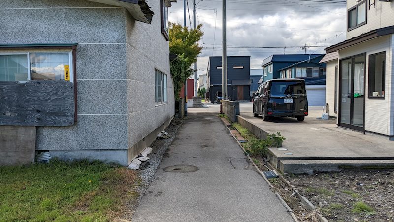 【ハシモトホーム売地】油川浪返 現地写真（前面道路含む現地写真）