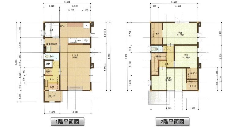 黒石市角田分譲地　B区画 建物プラン例（間取り図）