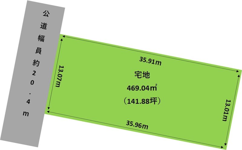 五所川原市鎌谷町売地 間取図・土地図