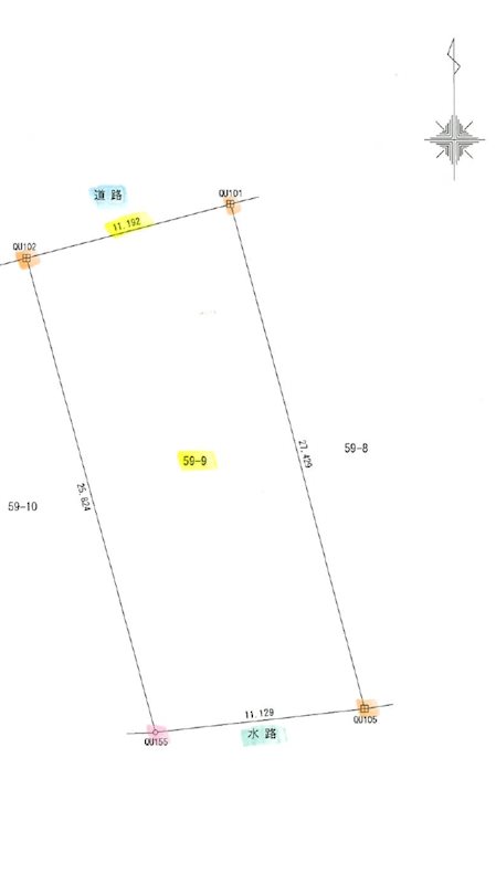 秋田市寺内油田三丁目59-9　【土地】 間取図・土地図
