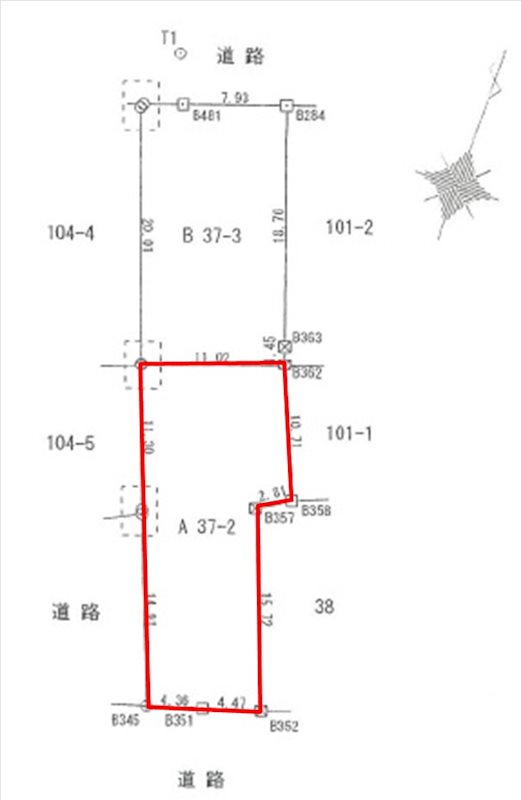 秋田市千秋中島町　A区画　（土地） 間取図・土地図