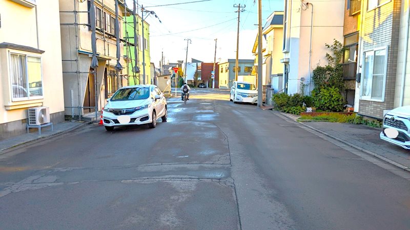 【ハシモトホーム売地】長島4丁目 現地写真（前面道路含む現地写真）