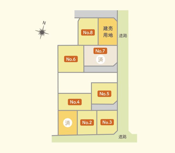 【建築条件付】八戸市下長五丁目10-2 NO.6 間取図・土地図