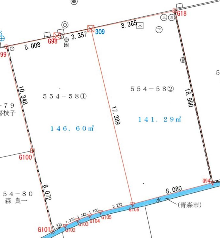 【ハシモトホーム売地】花園2丁目Ｂ 間取図・土地図