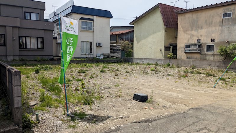 【ハシモトホーム売地】花園2丁目Ｂ 現地写真（前面道路含む現地写真）