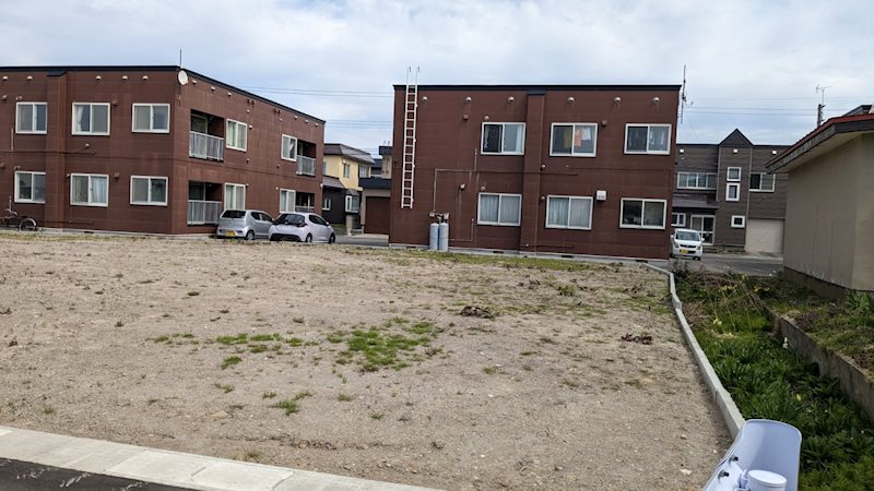 【ハシモトホーム売地】ハピア富田4丁目№7 現地写真（前面道路含む現地写真）