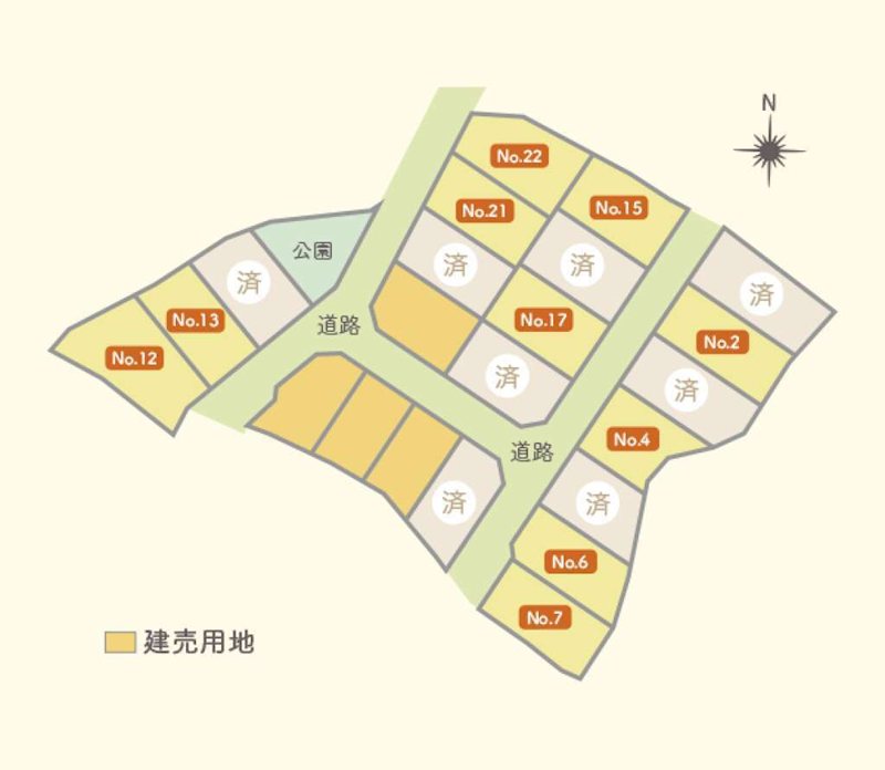 【ハシモトホーム売地】ハピア富田4丁目№12 間取図・土地図