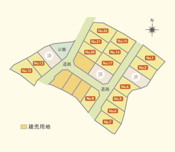 【ハシモトホーム売地】ハピア富田4丁目№12 間取り図
