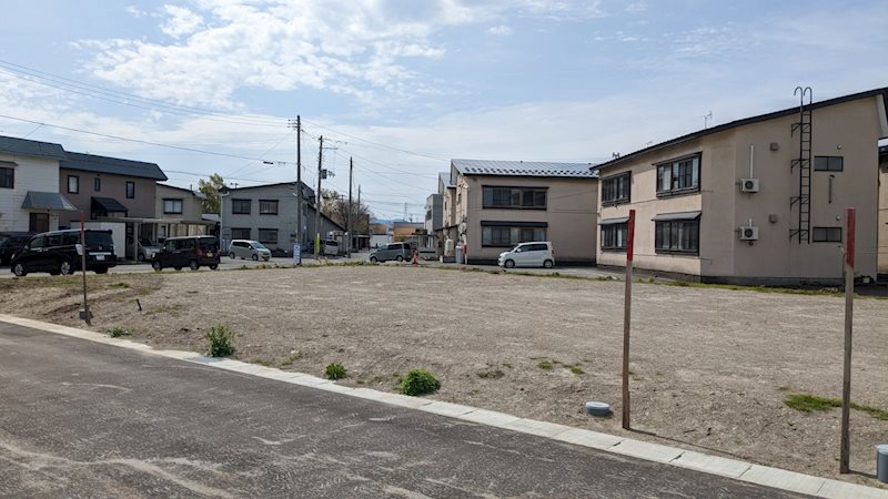 【ハシモトホーム売地】ハピア富田4丁目№13 現地写真（前面道路含む現地写真）