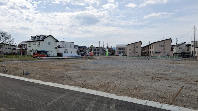 【ハシモトホーム売地】ハピア富田4丁目№17 現地写真（前面道路含む現地写真）