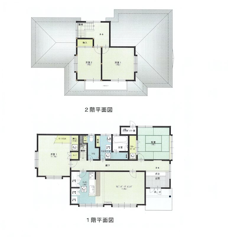 【価格見直し】八戸市下長5丁目 間取図・土地図
