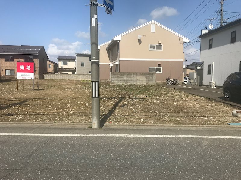 秋田市楢山南中町　B区画  現地写真（前面道路含む現地写真）