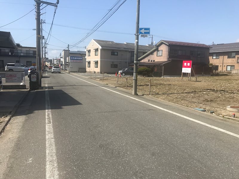 秋田市楢山南中町　B区画  現地写真（前面道路含む現地写真）