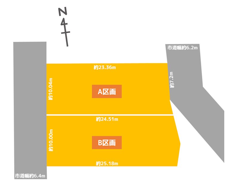 【ハシモトホーム売地】妙見2丁目Ａ 区画図